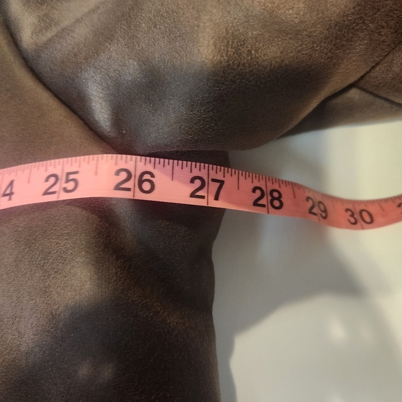 Arizona Jean Company Brown Bomber Jacket with Cream Shearling Trim - Picture 3 of 9